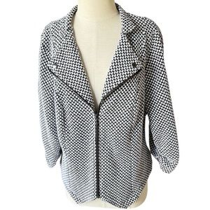 Torrid Knit Moto Checkered Jacket 2X